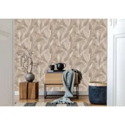 Dutch Wallcoverings Vliesbehang Renaissance leaves - taupe - 10,05m x 53cm