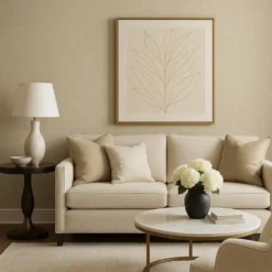 Dutch Wallcoverings Vliesbehang Linen & Textures uni - sandbeige - 10,05m x 53cm