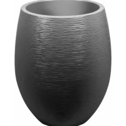 EDA Bloempot / plantenpot Graphit - antraciet - D50 x H60 cm