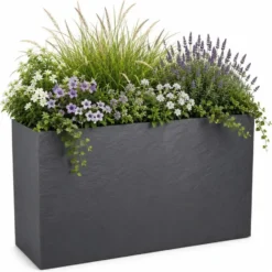 EDA Bloempot / plantenpot Volcano - antraciet - 79 x 30 x 60 cm