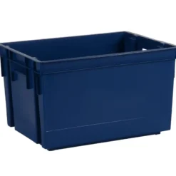 EDA Opbergkrat 20L - blauw - kunststof - 39x29x23cm - stapelbaar