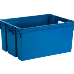 EDA Opbergkrat 50L - blauw - kunststof - 56x41x29cm - stapelbaar