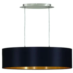 EDI lightMaserlo-Hanglamp-2Lichts-78cm- Zwart,Goud