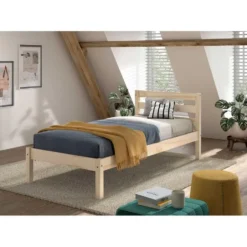 Eenpersoonsbed Pino 90x200cm - massief dennenhout