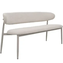 Eetkamerbank Beige/Beige - 160x55x77cm - Alexia