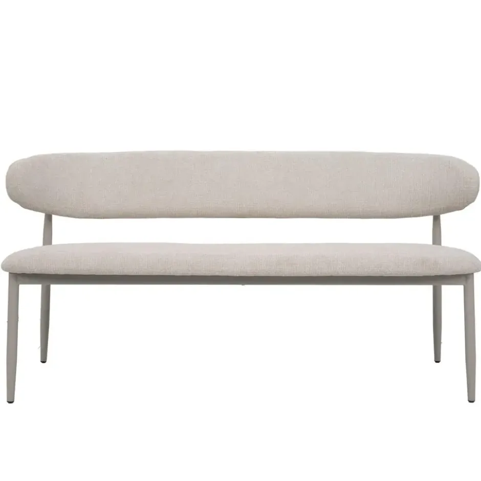 Eetkamerbank Beige/Beige - 180x55x77cm - Alexia