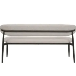 Eetkamerbank Beige/Brons - 200x55x77cm - Alexia