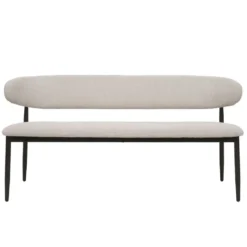 Eetkamerbank Beige/Brons - 180x55x77cm - Alexia
