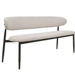 Eetkamerbank Beige/Brons - 180x55x77cm - Alexia