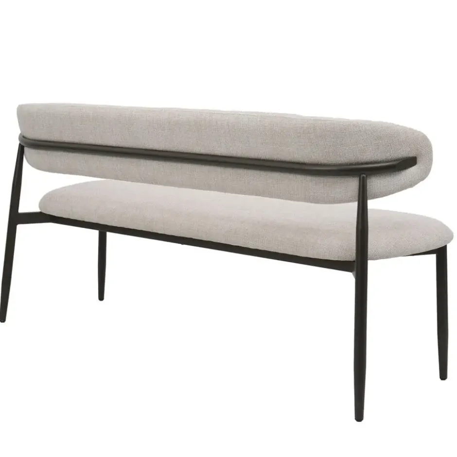 Eetkamerbank Beige/Brons - 160x55x77cm - Alexia