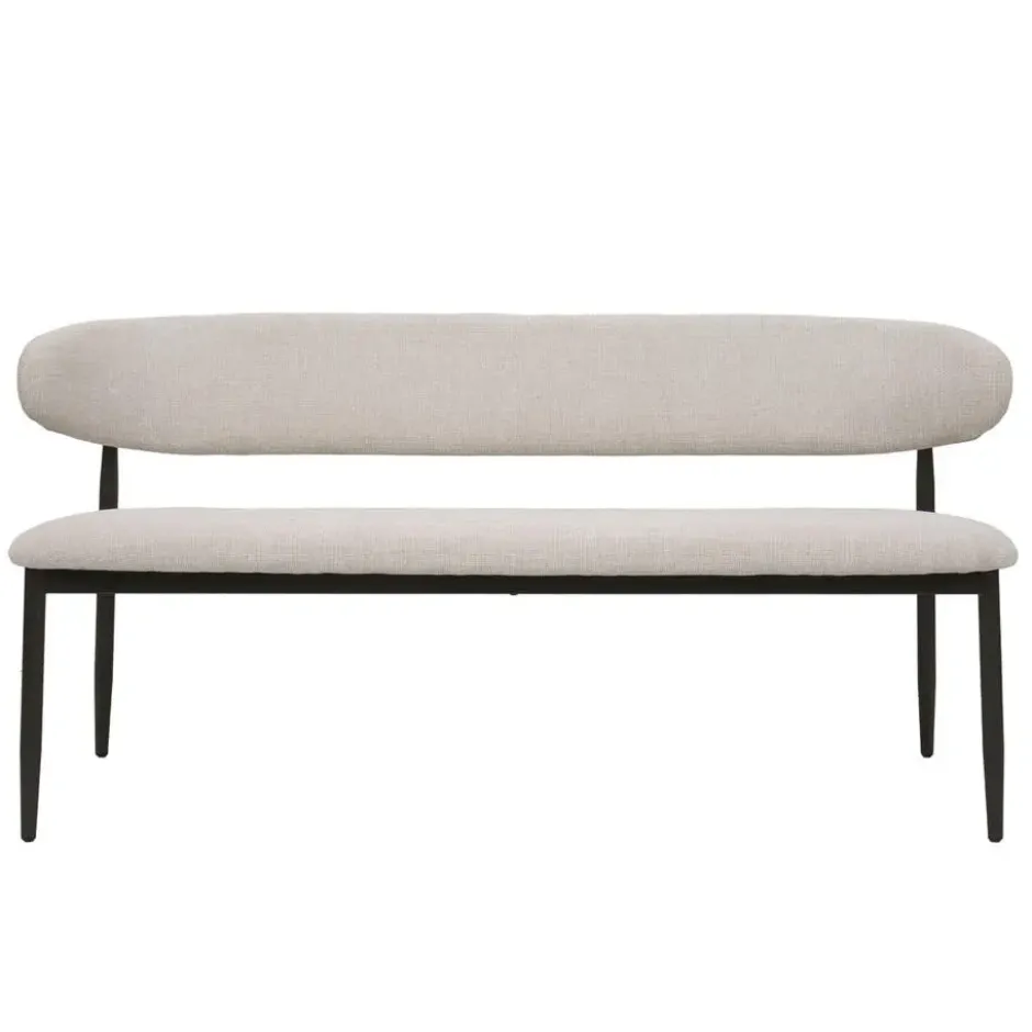 Eetkamerbank Beige/Brons - 160x55x77cm - Alexia