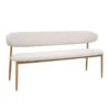Eetkamerbank - Beige/Naturel - 180x55x77cm - Alexia