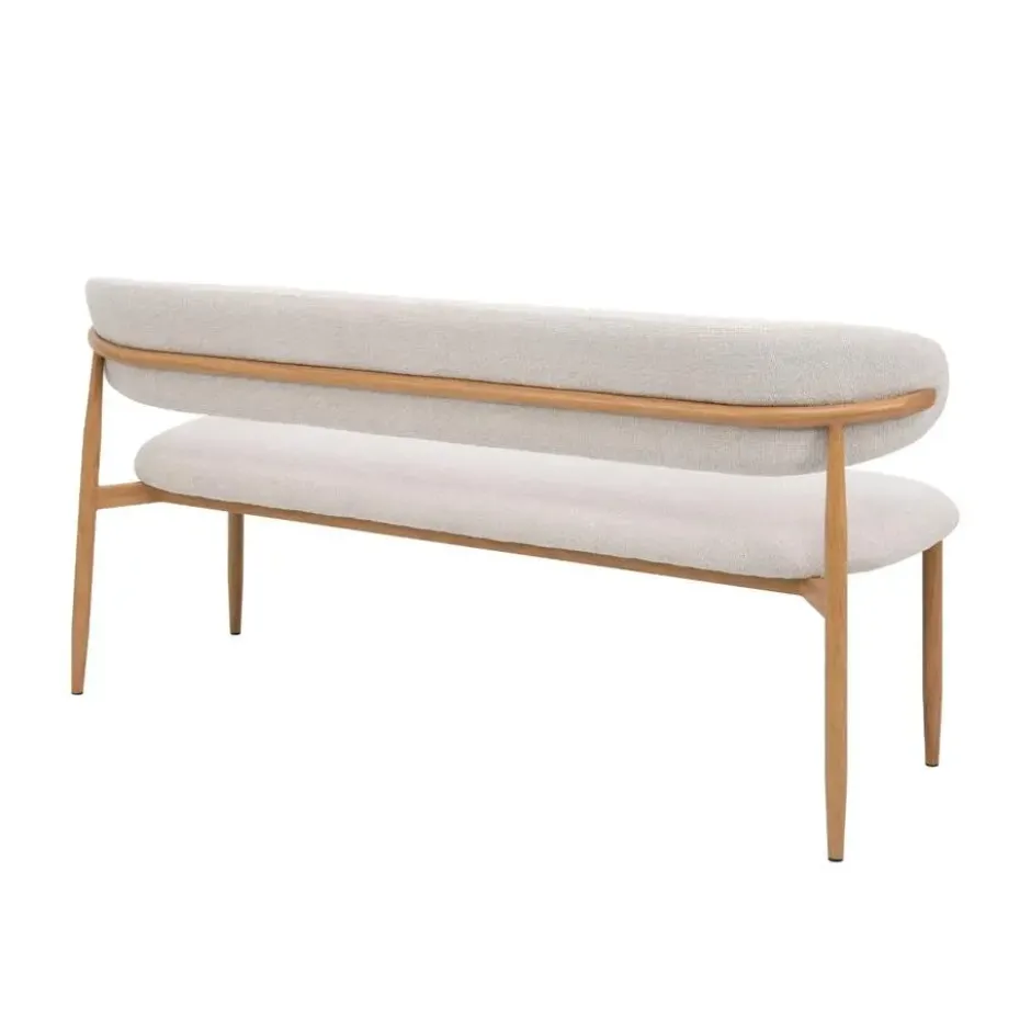 Eetkamerbank - Beige/Naturel - 180x55x77cm - Alexia