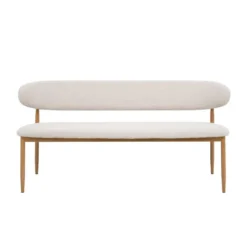 Eetkamerbank - Beige/Naturel - 180x55x77cm - Alexia