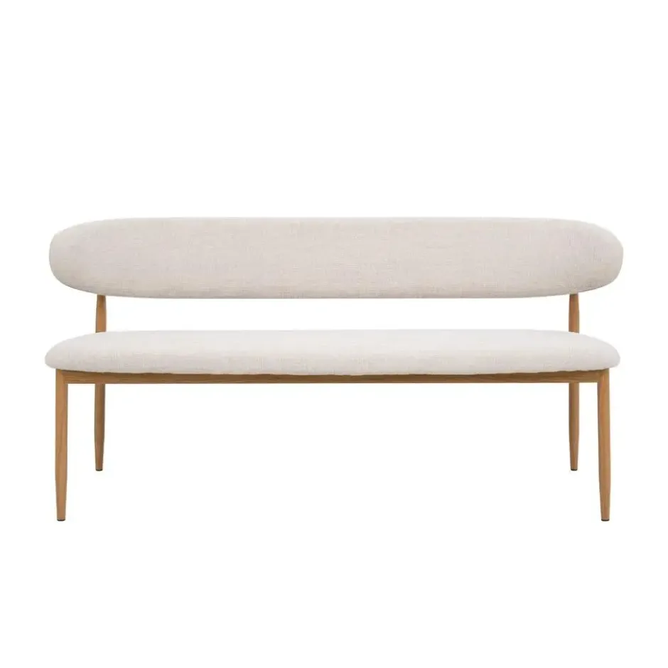 Eetkamerbank - Beige/Naturel - 180x55x77cm - Alexia