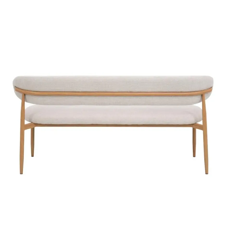 Eetkamerbank - Beige/Naturel - 180x55x77cm - Alexia