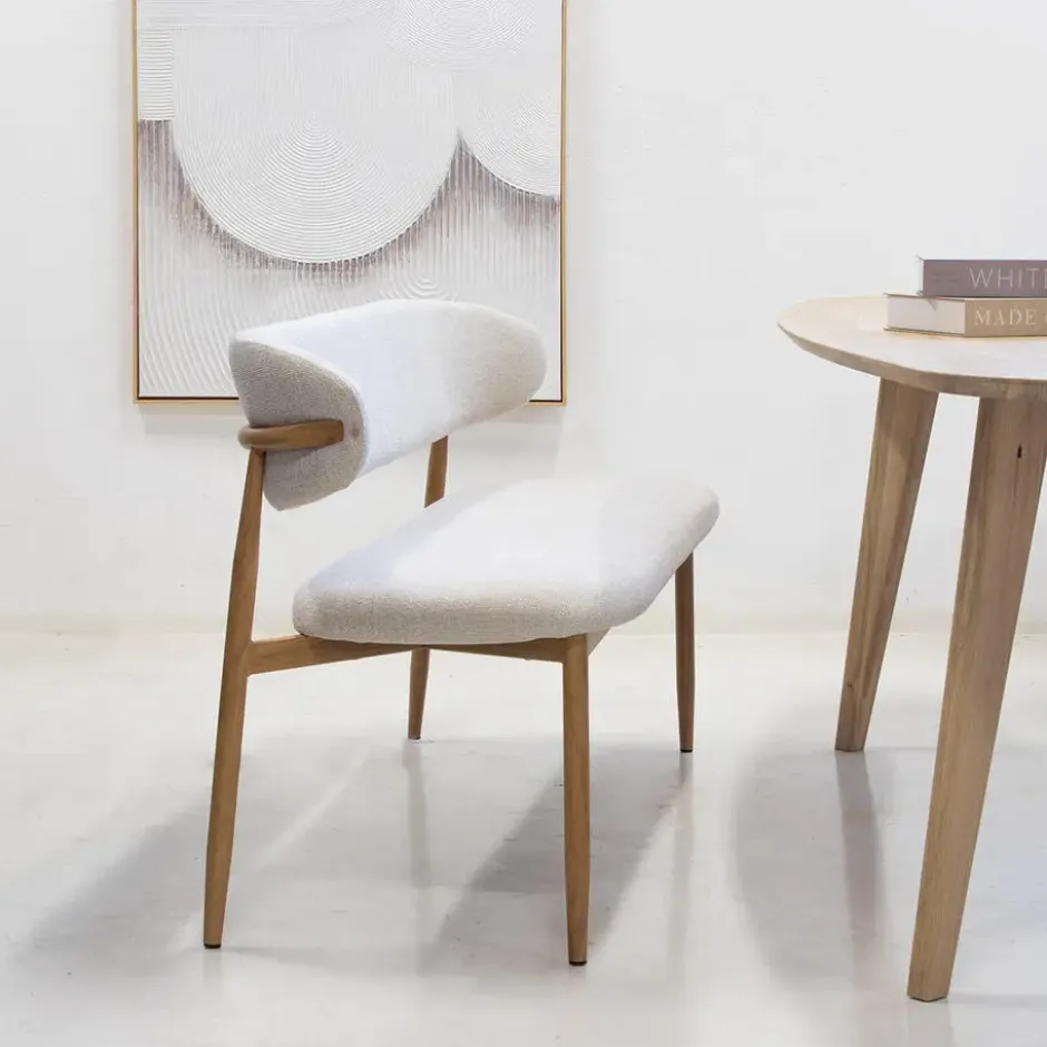 Eetkamerbank - Beige/Naturel - 180x55x77cm - Alexia
