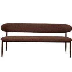 Eetkamerbank Stof - Rood/Walnoot - 160cm - Alexia