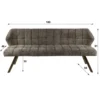 Eetkamerbank Taupe/Bruin - 180x60x80cm - Raster