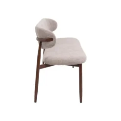 Eetkamerbank - Taupe/Walnoot - 160x55x77cm - Alexia