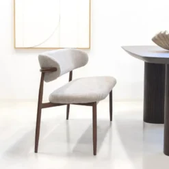 Eetkamerbank - Taupe/Walnoot - 160x55x77cm - Alexia
