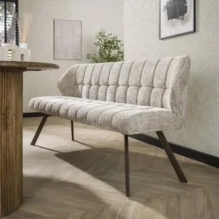 Eetkamerbank Zand/Bruin - 180x60x80cm - Raster