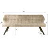 Eetkamerbank Zand/Bruin - 180x60x80cm - Raster