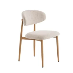 Eetkamerstoelen Celia Beige Naturel Santi Set van 2