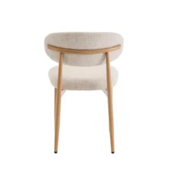 Eetkamerstoelen Celia Beige Naturel Santi Set van 2