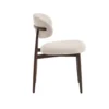 Eetkamerstoelen Celia Beige Walnoot Santi Set van 4