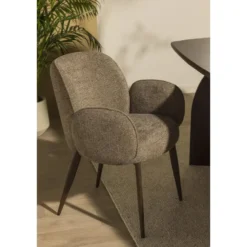 Eetkamerstoel Eva met armleuning - taupe