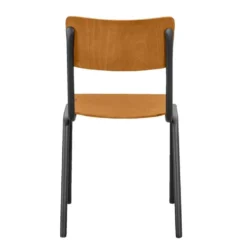 Eetkamerstoel Oscar - hout - bruin/zwart