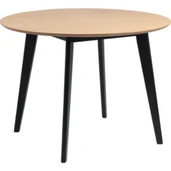 Eetkamertafel Roxy - eiken/zwart - 76xØ105 cm
