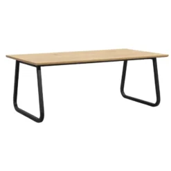 Eettafel Brigitte rechthoekig - naturel/zwart - 200x100 cm
