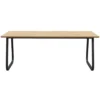 Eettafel Brigitte rechthoekig - naturel/zwart - 220x100 cm