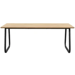 Eettafel Brigitte rechthoekig - naturel/zwart - 220x100 cm