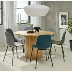 Eettafel Ø120cm Eikenhout - Naturel - Tafel Nola