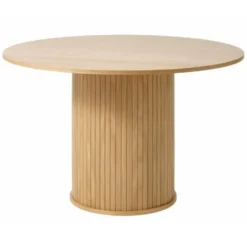Eettafel Ø120cm Eikenhout - Naturel - Tafel Nola