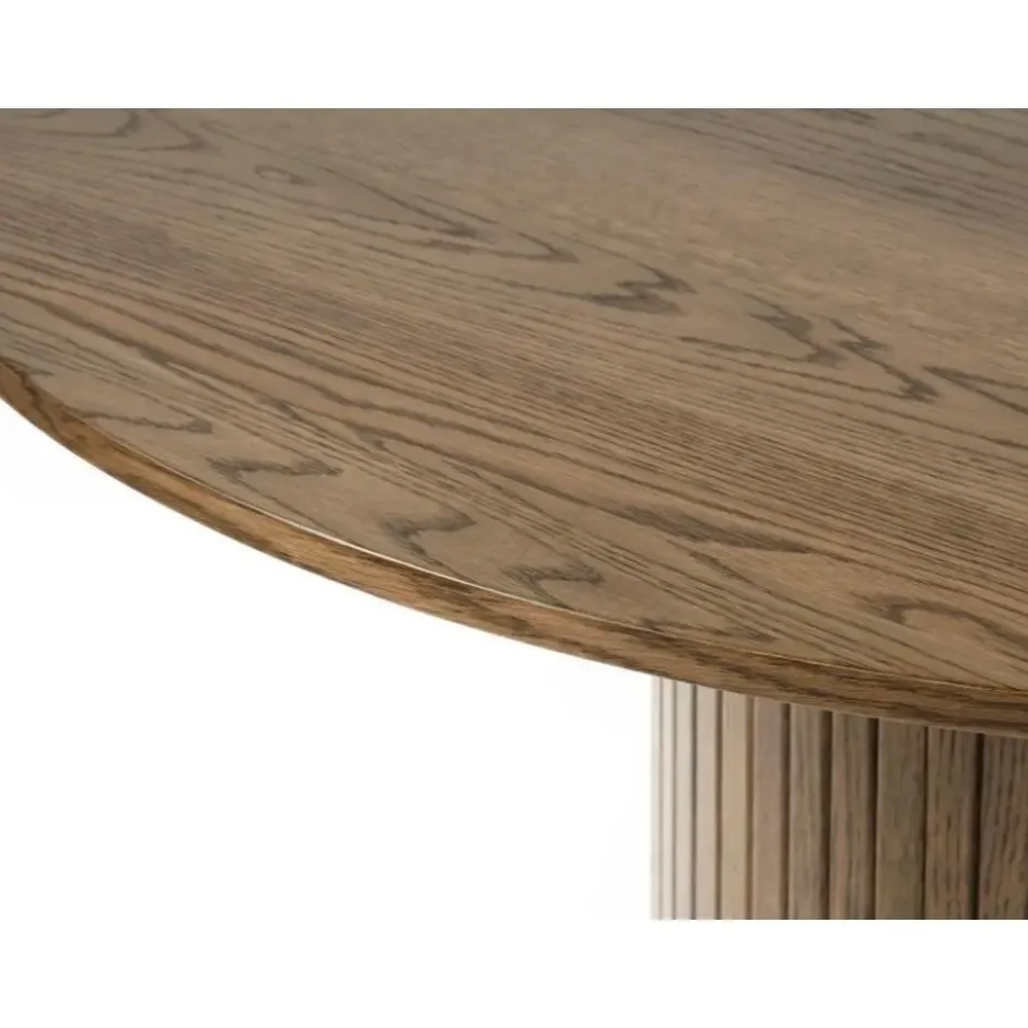 Eettafel Ø120cm Eikenhout - Smoked - Tafel Nola