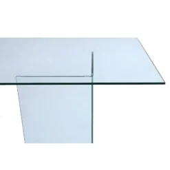 Eettafel COLEDON - 210 cmx90 cm - Transparant Glas