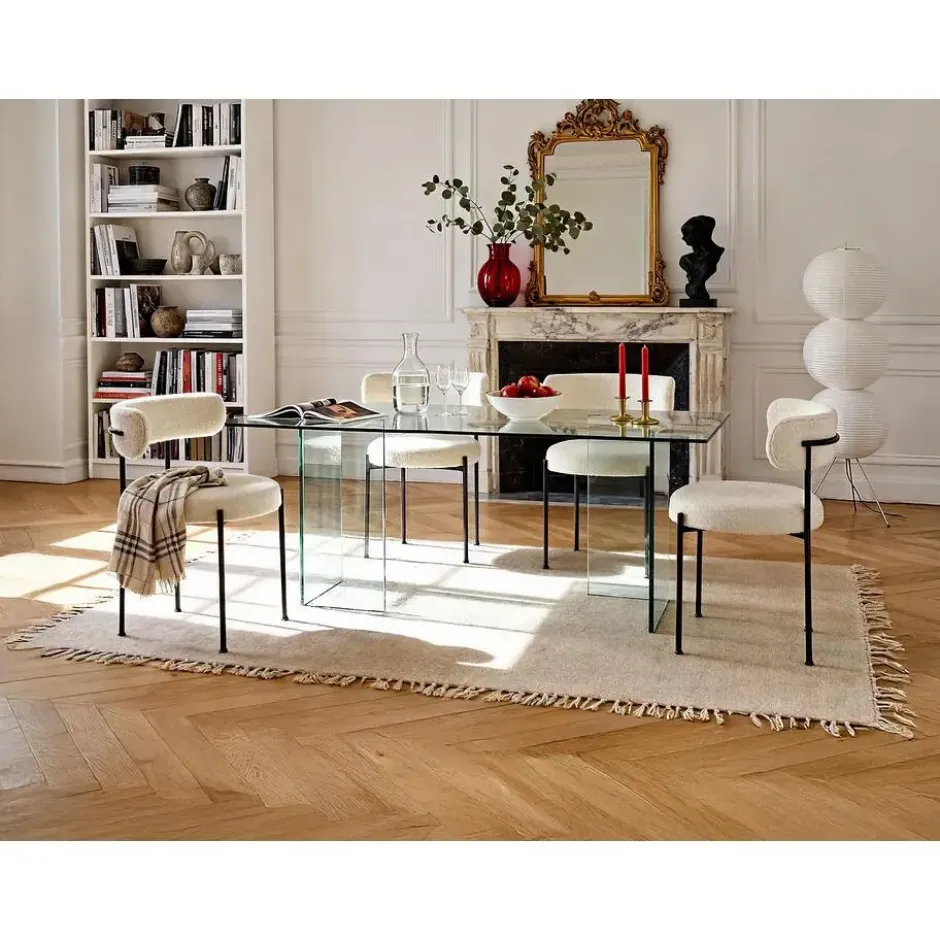 Eettafel COLEDON - 210 cmx90 cm - Transparant Glas