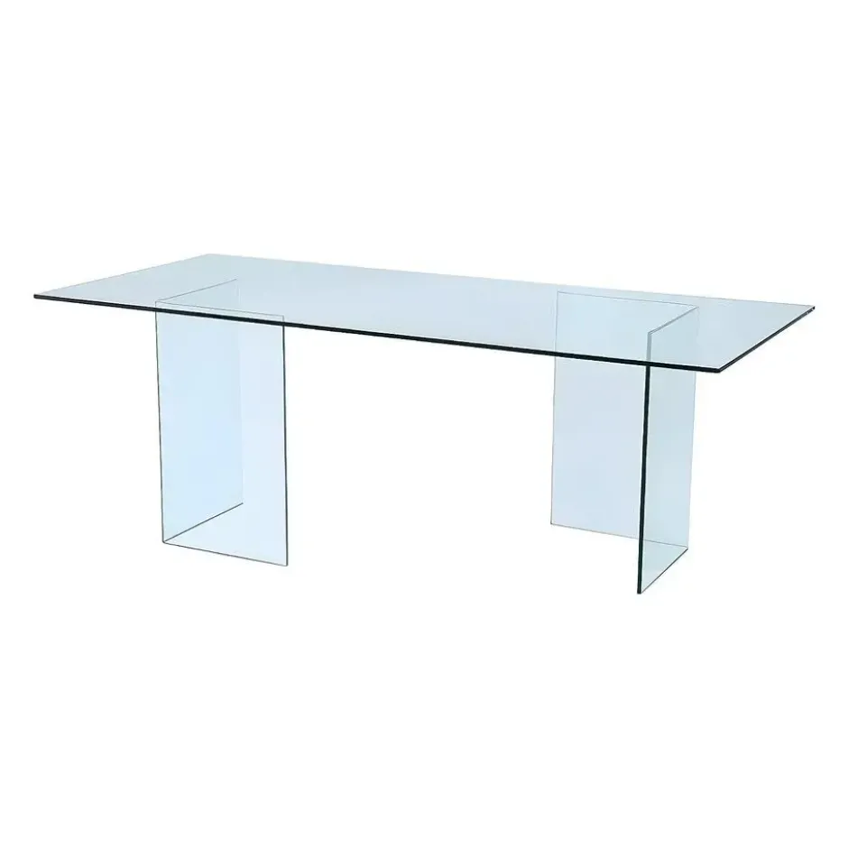 Eettafel COLEDON - 210 cmx90 cm - Transparant Glas
