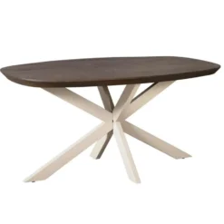 Eettafel Deens Ovaal Bruin Hout - 160x90x76cm - Madison