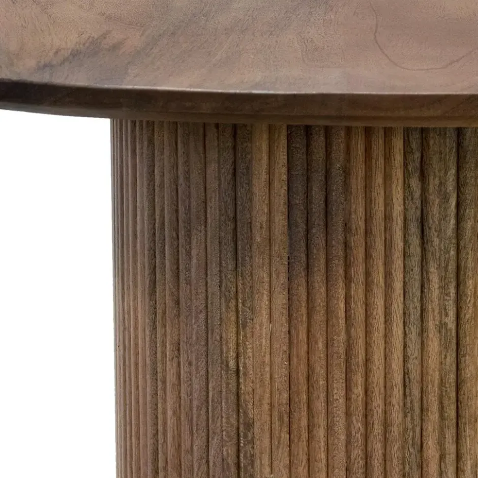 Eettafel Deens Ovaal 200cm - Bruin Mangohout - Feline