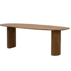 Eettafel Deens Ovaal 200cm - Bruin Mangohout - Feline