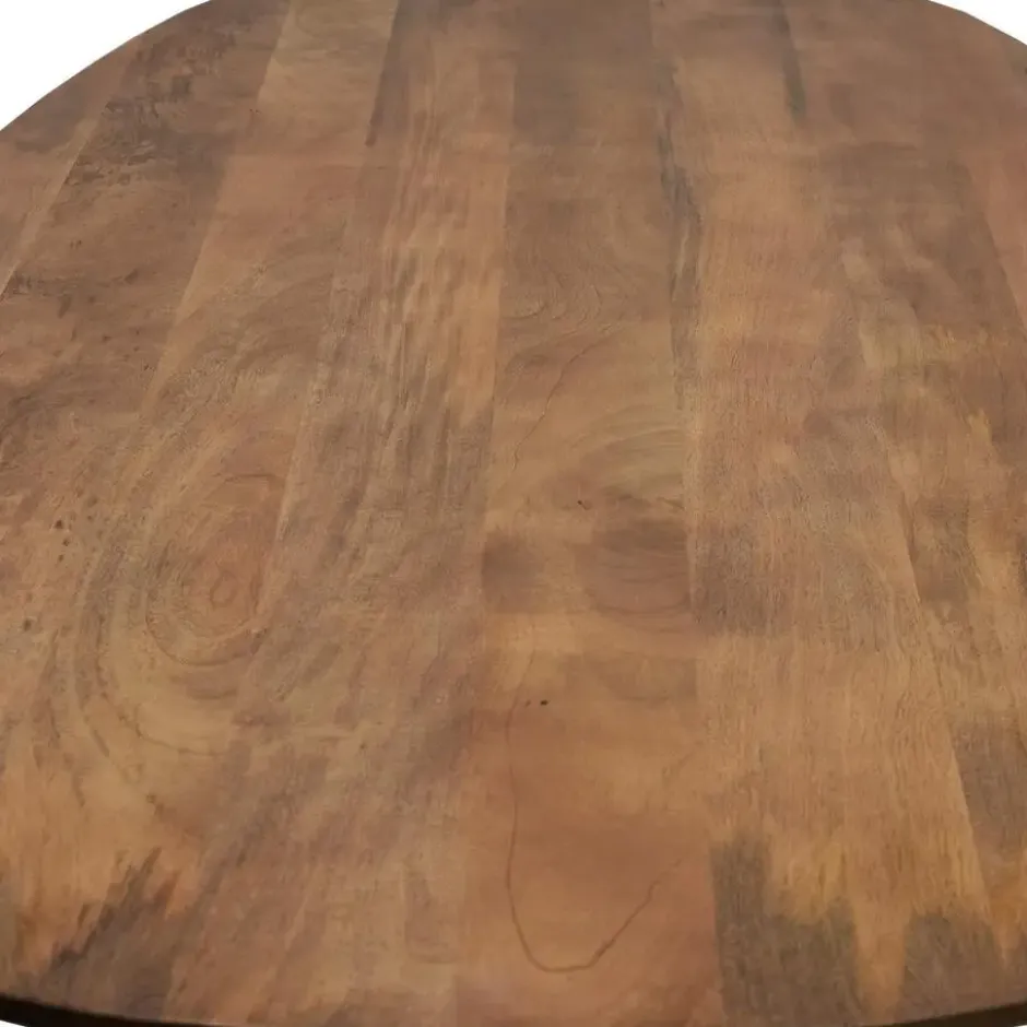 Eettafel Deens Ovaal 200cm - Bruin Mangohout - Feline