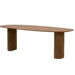 Eettafel Deens Ovaal 220cm - Bruin Mangohout - Feline