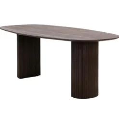 Eettafel Deens Ovaal 300cm - Donkerbruin Mangohout - Feline
