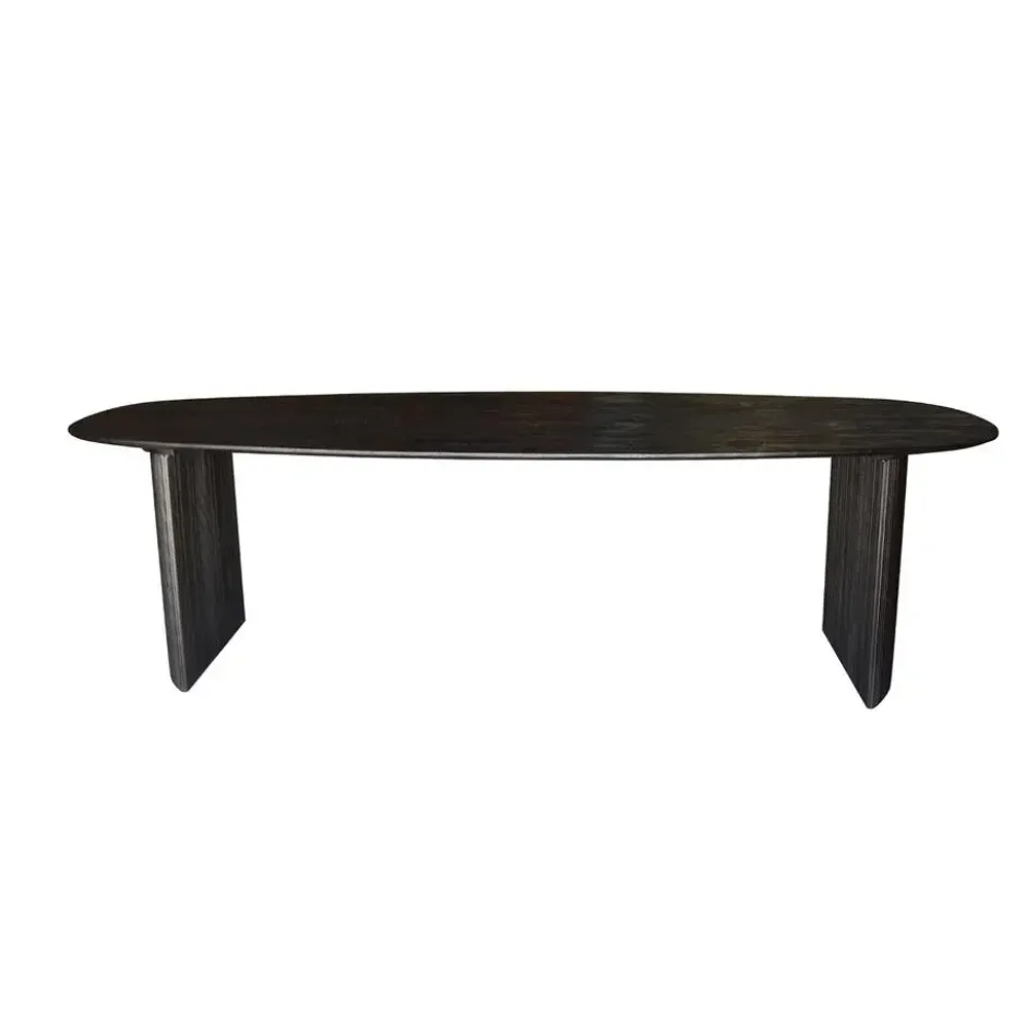 Eettafel Deens Ovaal 300cm - Zwart Mangohout - Feline