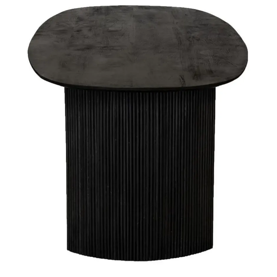 Eettafel Deens Ovaal 300cm - Zwart Mangohout - Feline